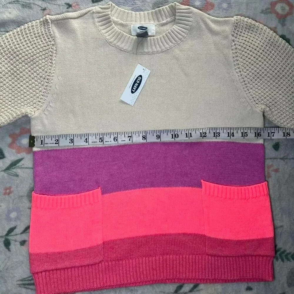 Old Navy Sweater Kid L Kidcore Retro Ski Cottage Coquette Grandma Winter 80s 90s
